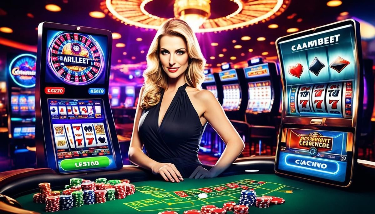 Layar permainan sportsbook dan slot di perangkat mobile